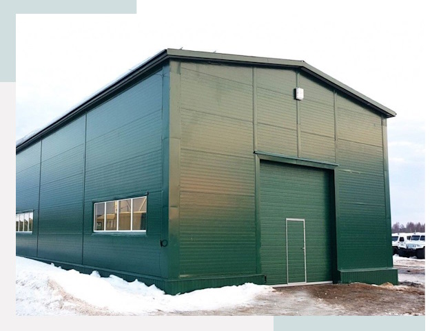 Двускатные ангары в Азнакаеве