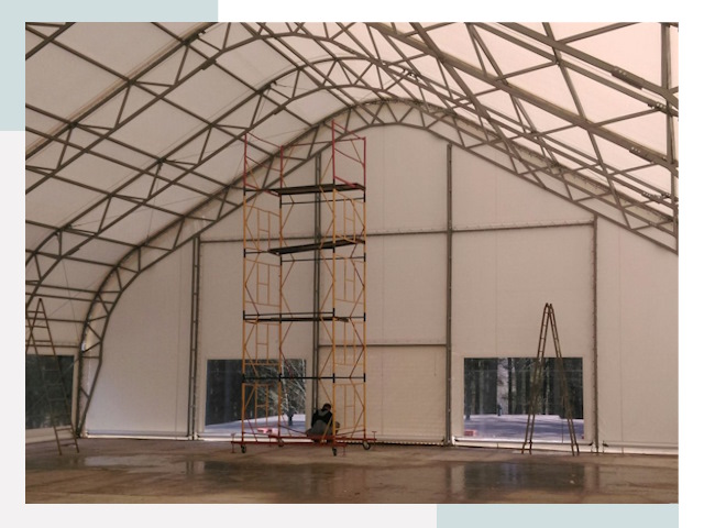 Шатровые ангары в Азнакаеве